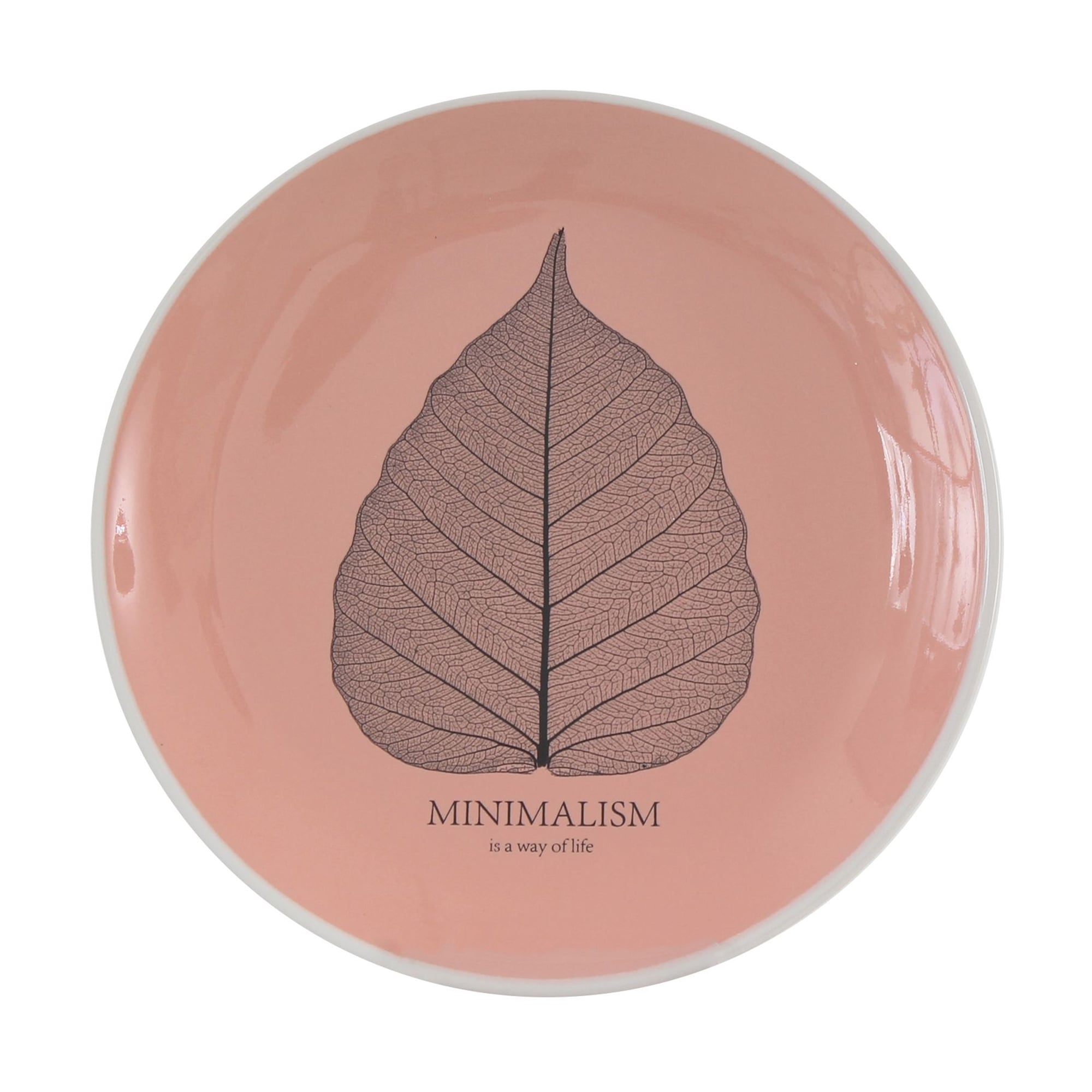 Тарілка десертна Limited Edition Minimalism коралова, 17.5 см (HTK-008)